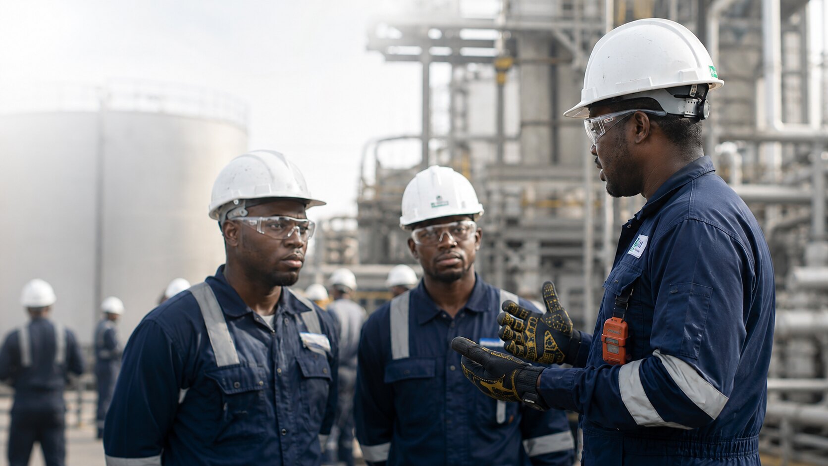 M&N team in PPE at industrial plant